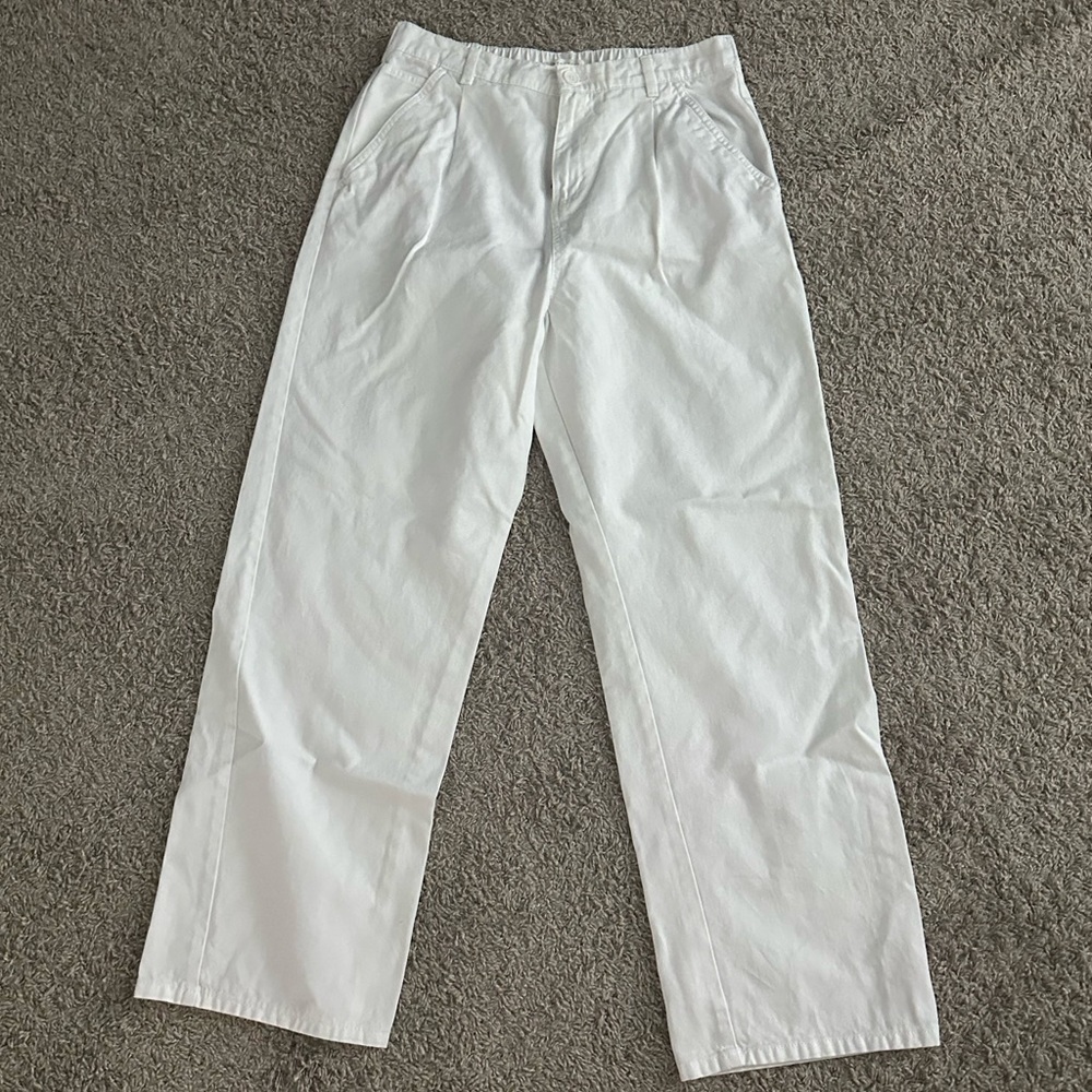 Aeropostale White Straight-Leg Pants